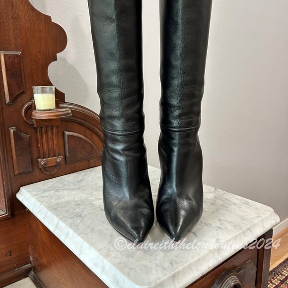 Christian Louboutin Armurabotta 120 Black Napa Over Knee Boots size 39 - Picture 4 of 8